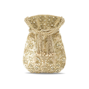 A vintage gold or bronze handbag