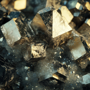 Raw, unpolished stones like pyrite