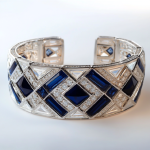 Art Deco Blue Enamel Bracelet