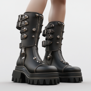 Bold boots with thick soles